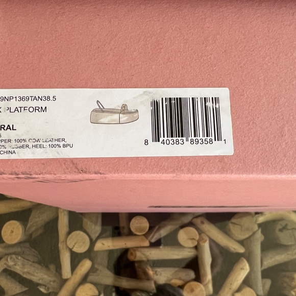 CULT GAIA ONYX PLATFORM Natural Leather Sandals - Picture 7 of 8